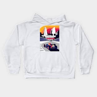 Formula Race Car in Baku Kids Hoodie